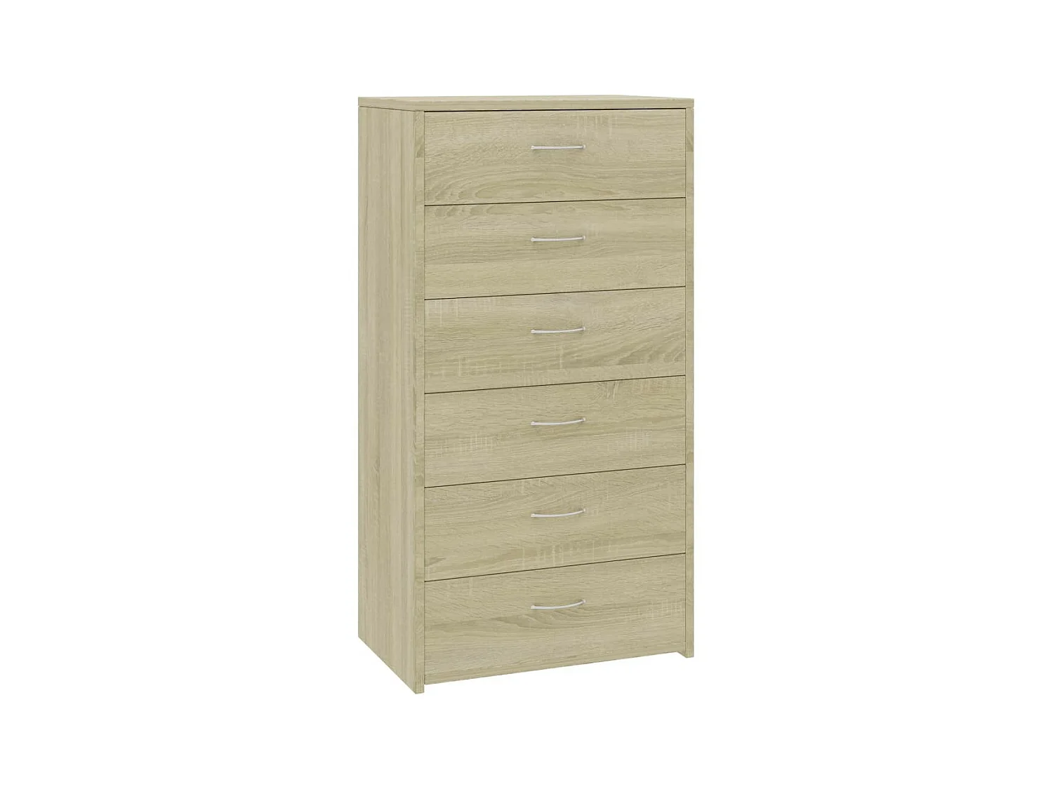Chiffonnier 6 tiroirs Chêne sonoma 50x34x96