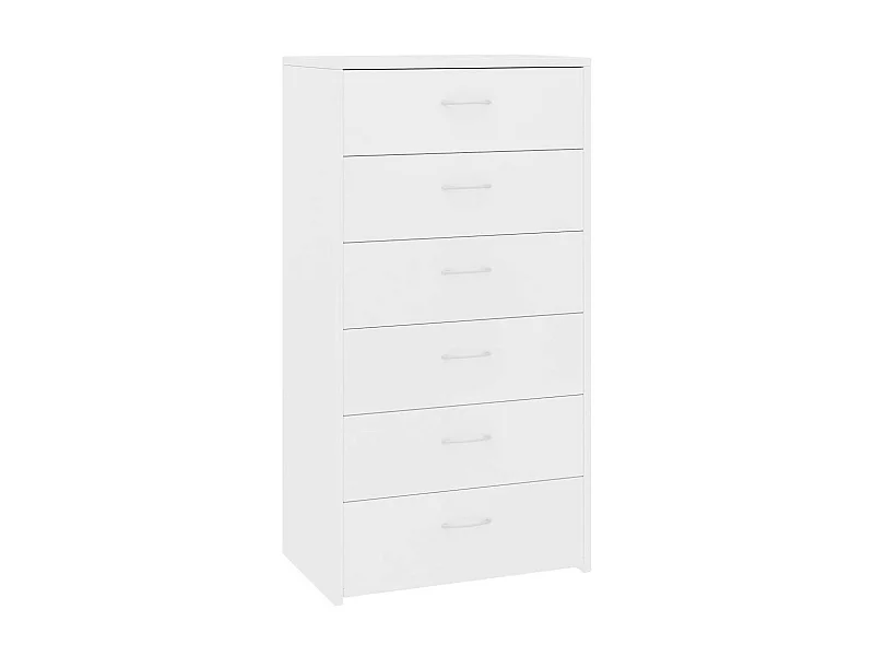 Chiffonnier 6 tiroirs Blanc 50x34x96