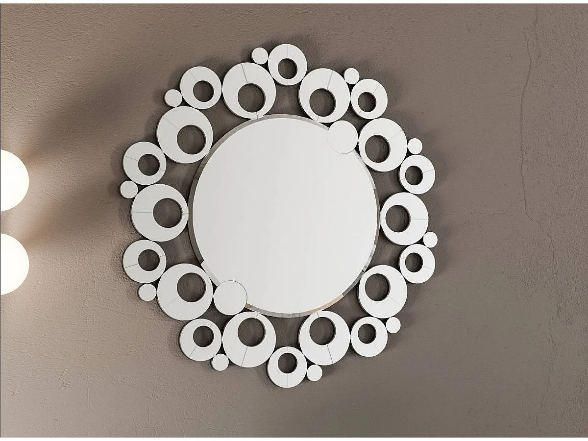 Miroir mural rond style baroque Barko 80cm