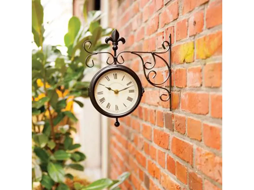 Esschert Design Horloge de station avec thermomètre TF005