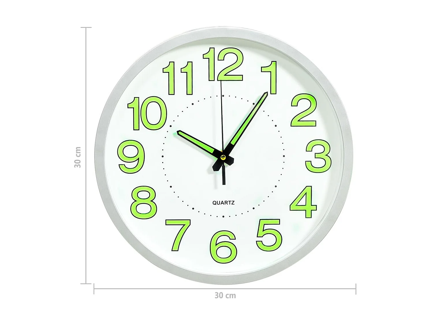 Horloge murale lumineuse Blanc 30cm