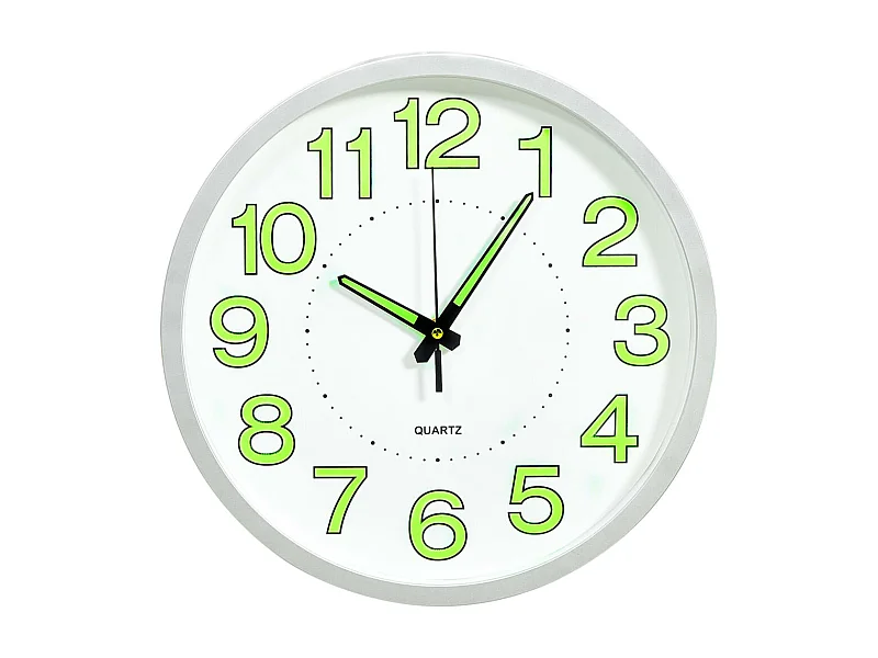 Horloge murale lumineuse Blanc 30cm