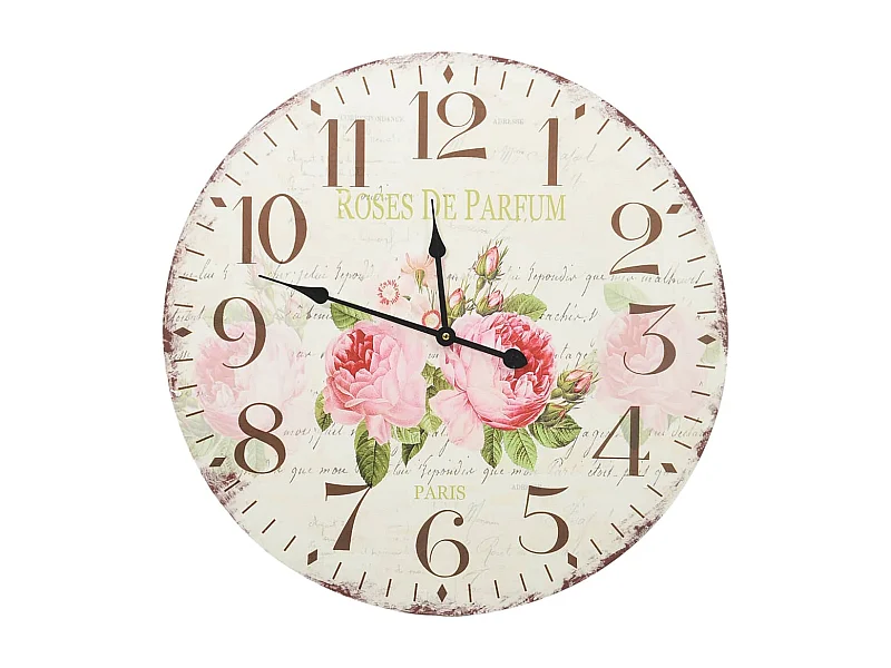 Horloge murale vintage Fleur 60cm
