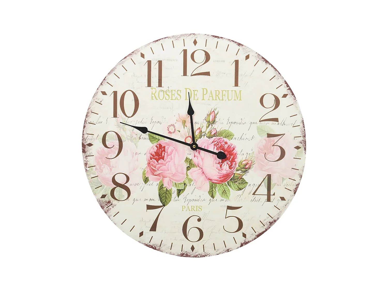 Horloge murale vintage Fleur 60cm