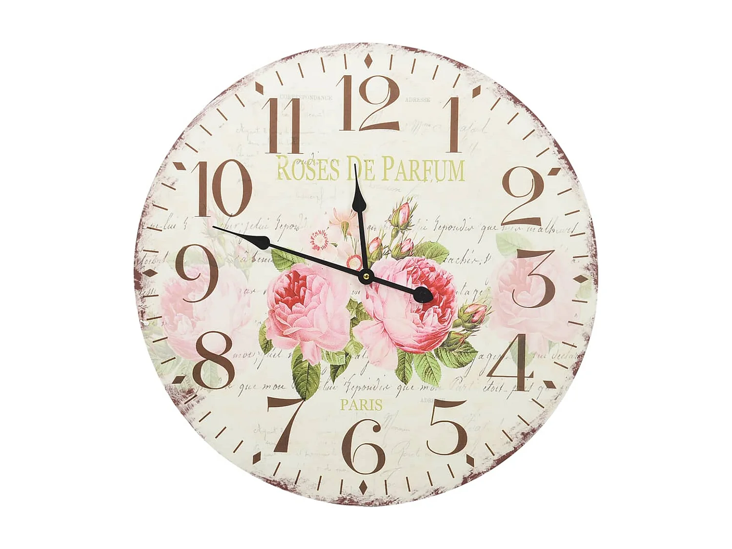Horloge murale vintage Fleur 60cm