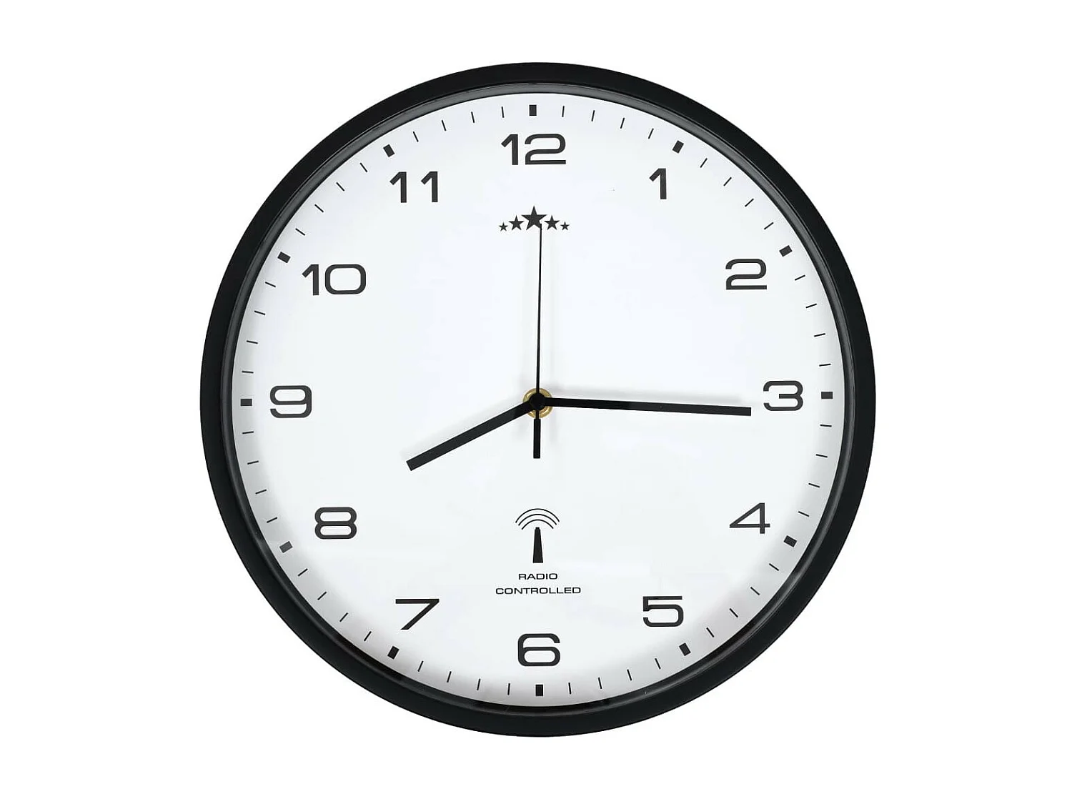 Horloge murale radioguidée Mouvement à quartz 31cm Blanc-noir