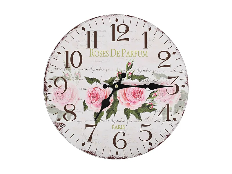 Horloge murale vintage Fleur 30cm