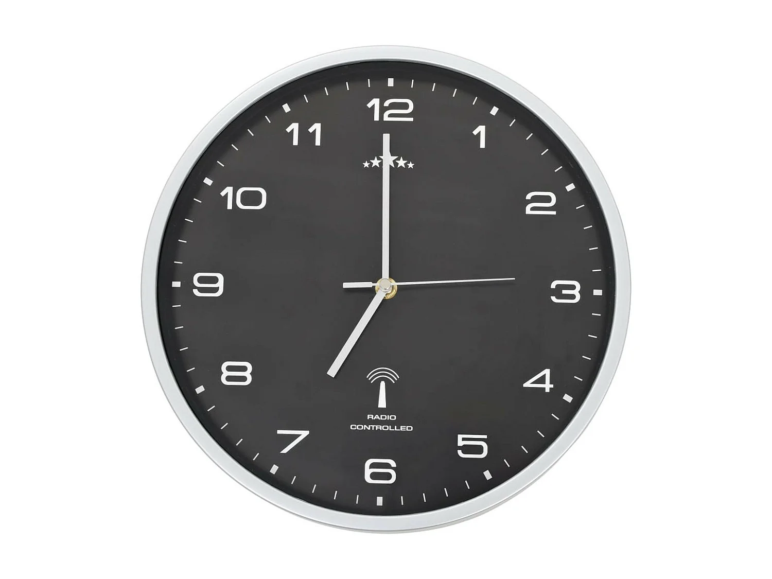 Horloge murale radioguidée avec mouvement à quartz 31cm Noir