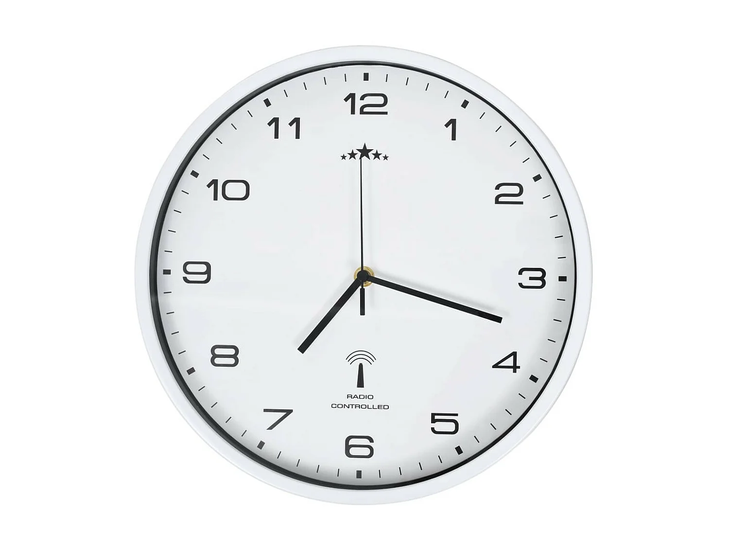 Horloge murale radioguidée avec mouvement à quartz 31cm Blanc