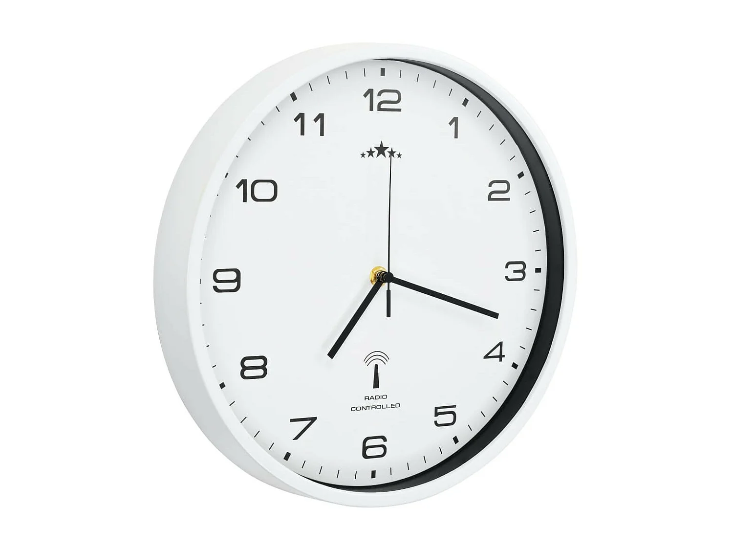 Horloge murale radioguidée avec mouvement à quartz 31cm Blanc