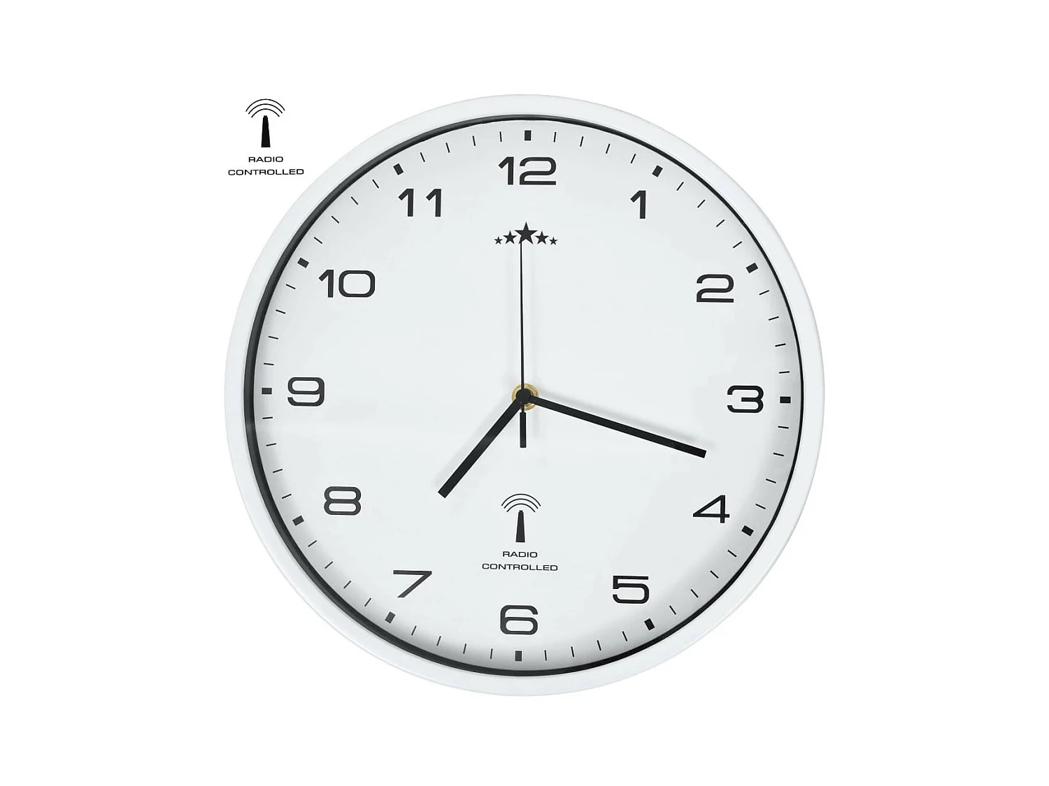 Horloge murale radioguidée avec mouvement à quartz 31cm Blanc