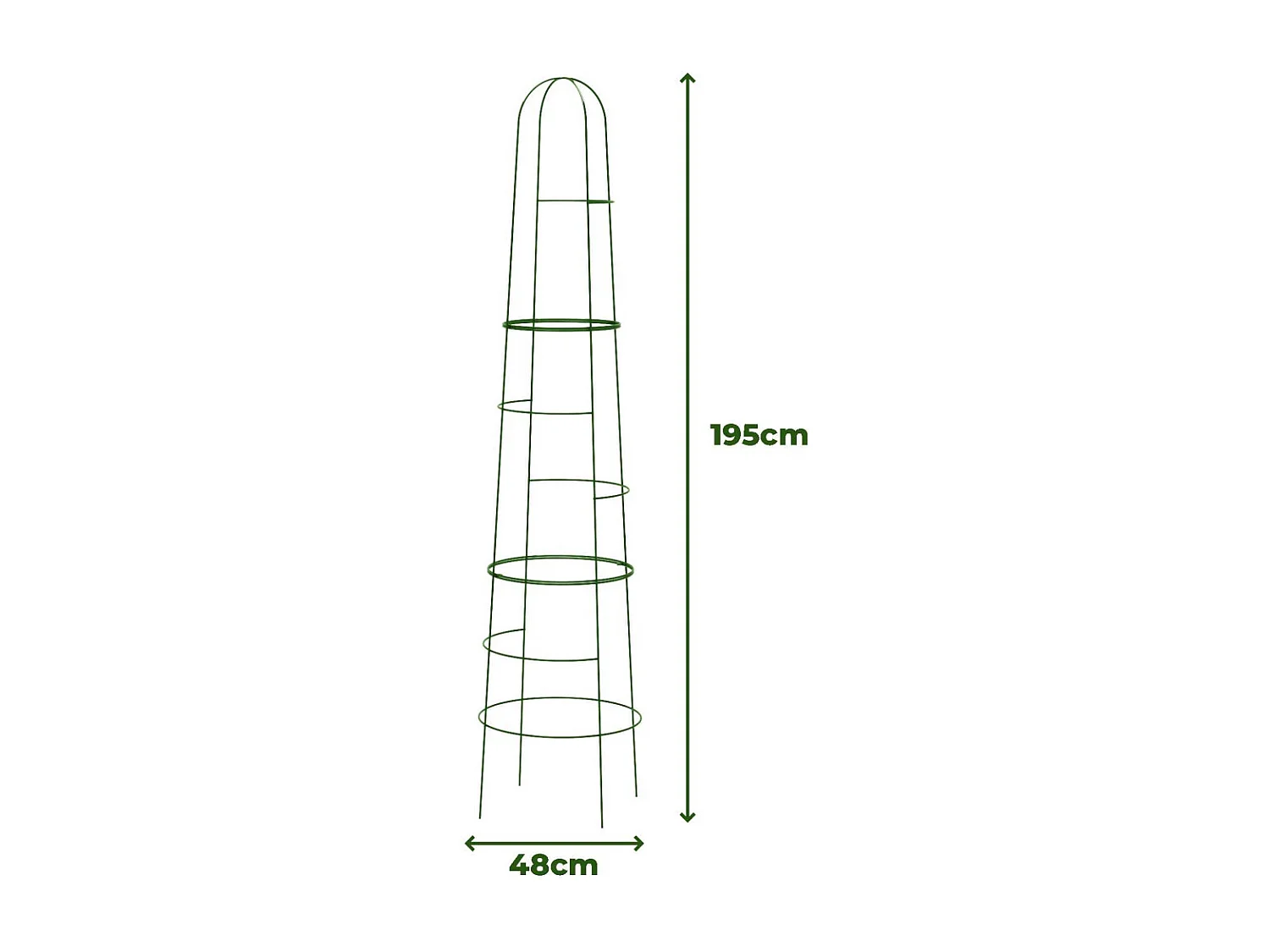 Treilli en acier 48 x 195 cm Castle Vert