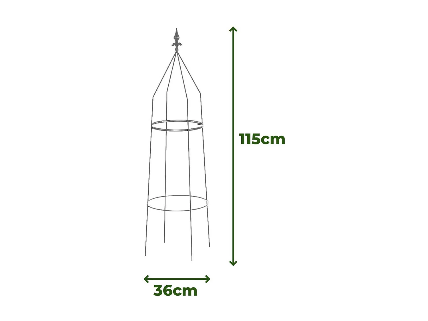 Treilli en acier 36 x 115 cm View