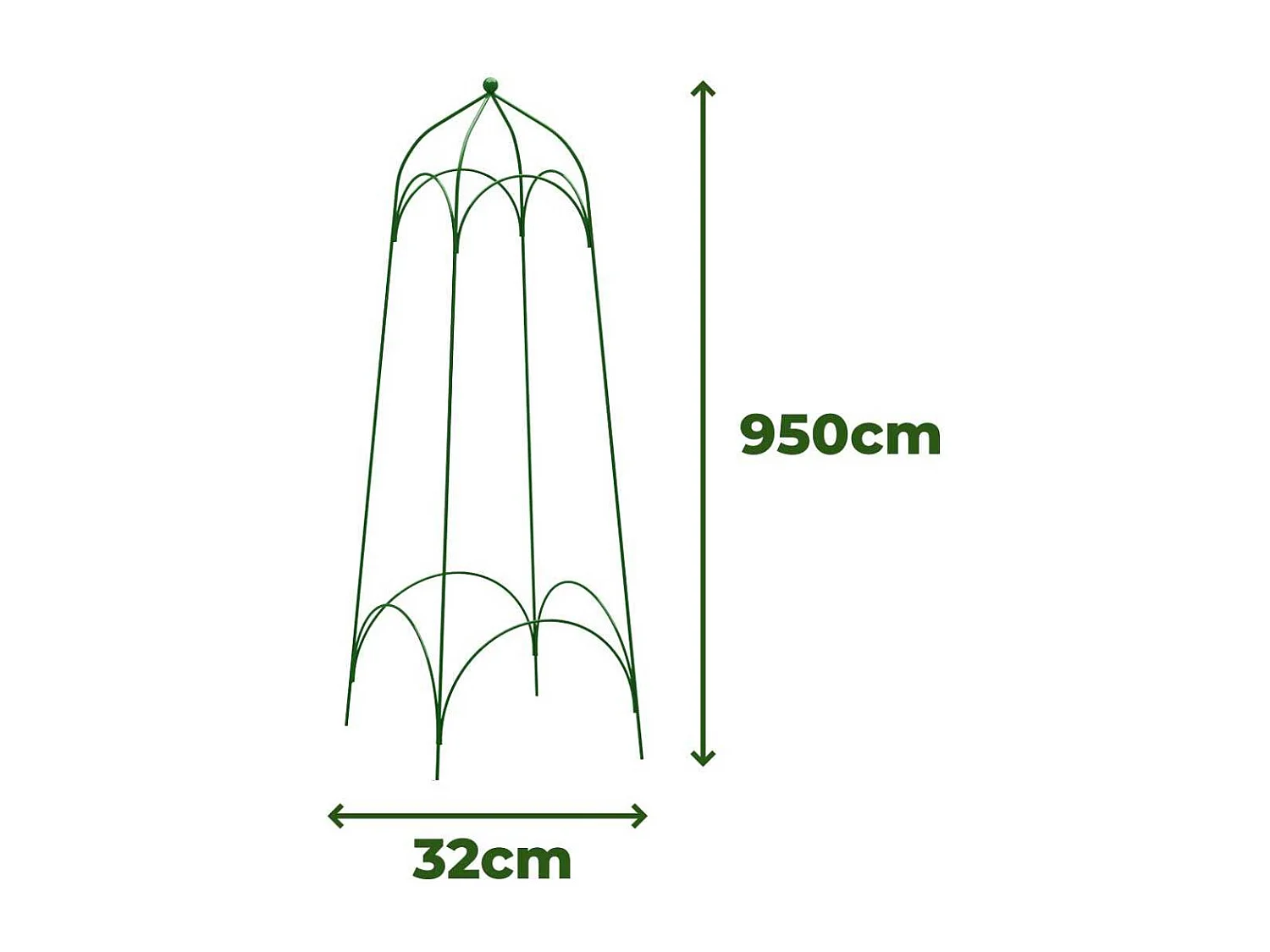 Treilli en acier 32 x 32 x 95 cm Arthur