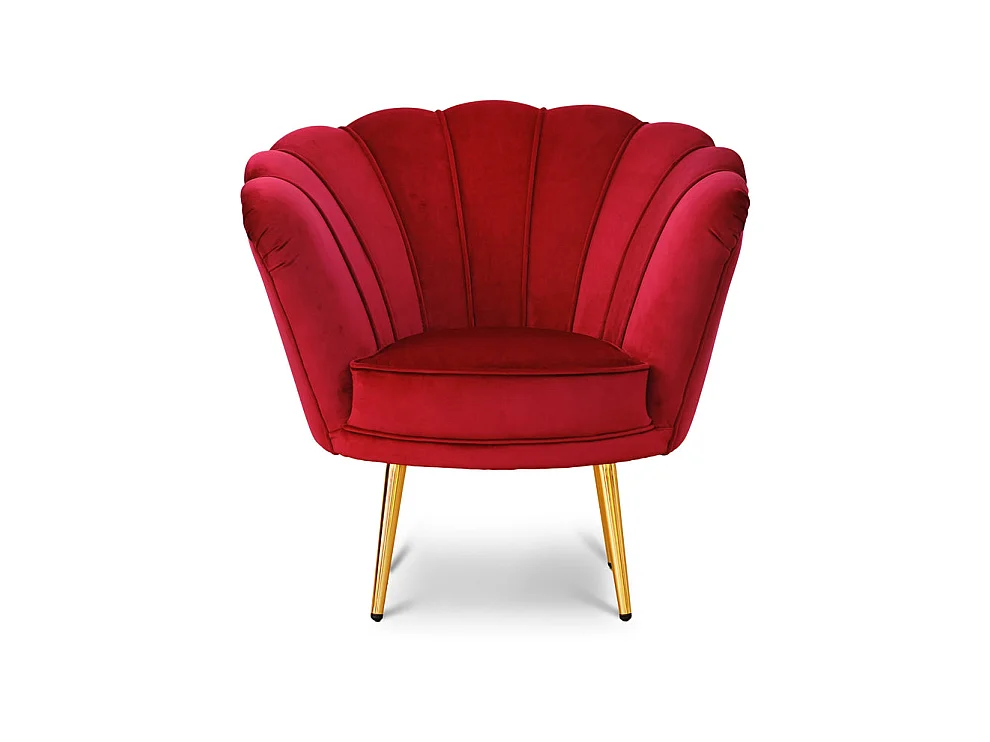 Poltrona in velluto vinaccia gambe oro