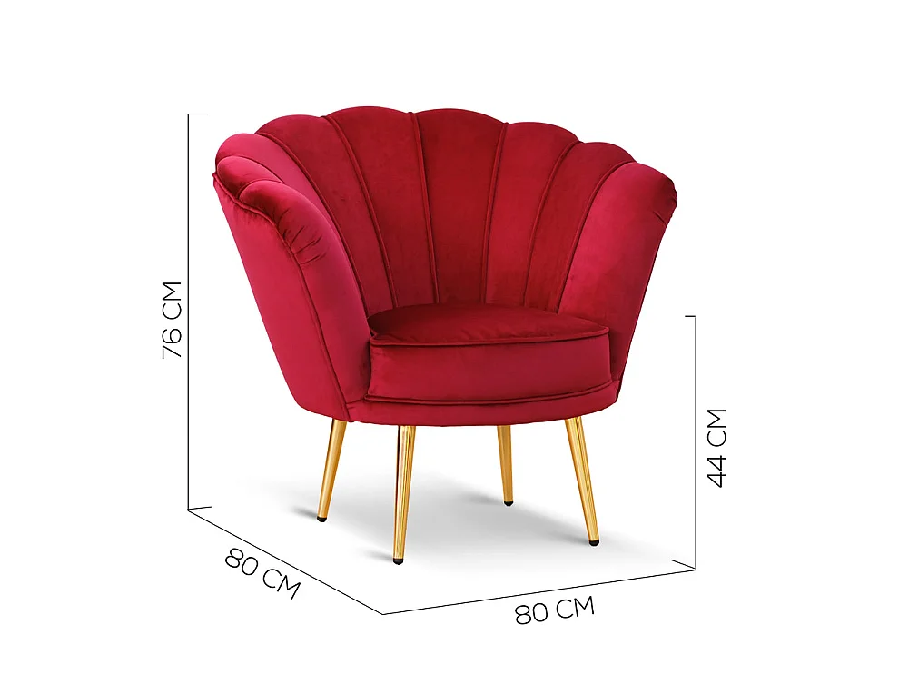 Poltrona in velluto vinaccia gambe oro