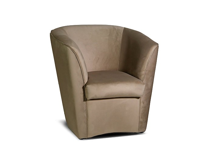 Poltrona In Velluto Color Tortora, Con Gambe In Legno Nero E Dettagli Oro, Elegante Per Salotto E Camera Da Letto, Misure 84x63x66 Cm - 4