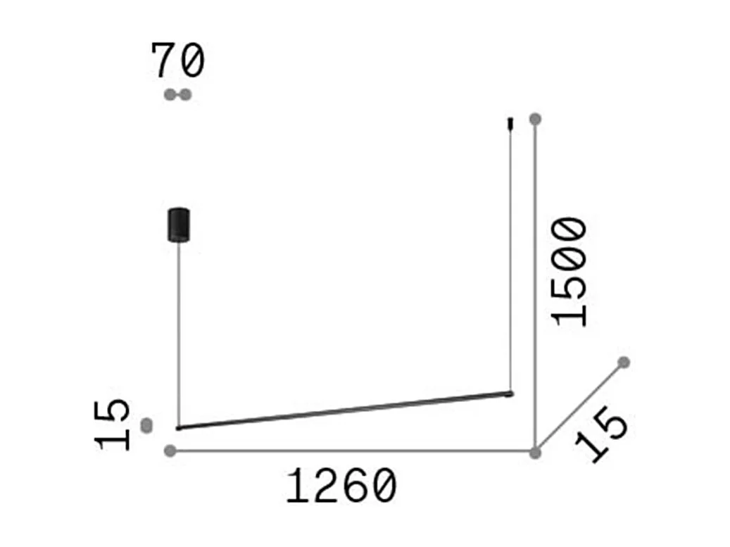 Ideal Lux ESSENCE Integrierte LED Pendelleuchte Schwarz 126cm 3000K