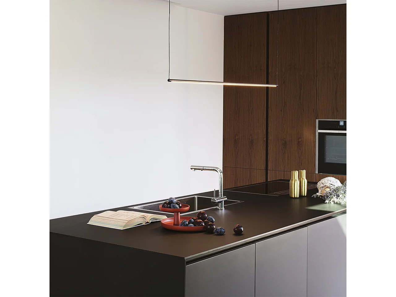 Ideal Lux ESSENCE Plafonnier Led Intégré Noir 126cm 3000K