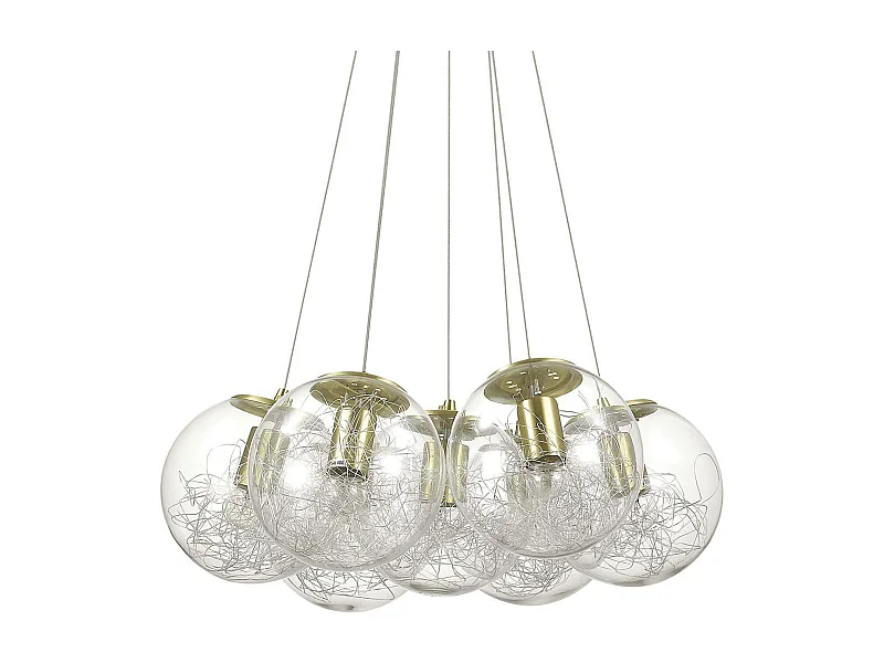 Ideal Lux Mapa - 7 Licht Cluster Decke Anhänger Messing