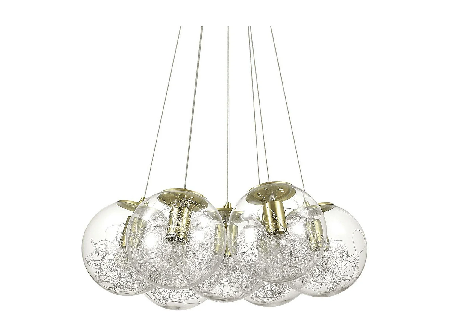 Ideal Lux Mapa - 7 Licht Cluster Decke Anhänger Messing