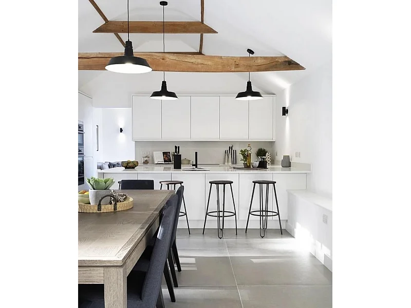 Ideal Lux Moby - 1 licht Dome Deckenanhänger Schwarz, E27