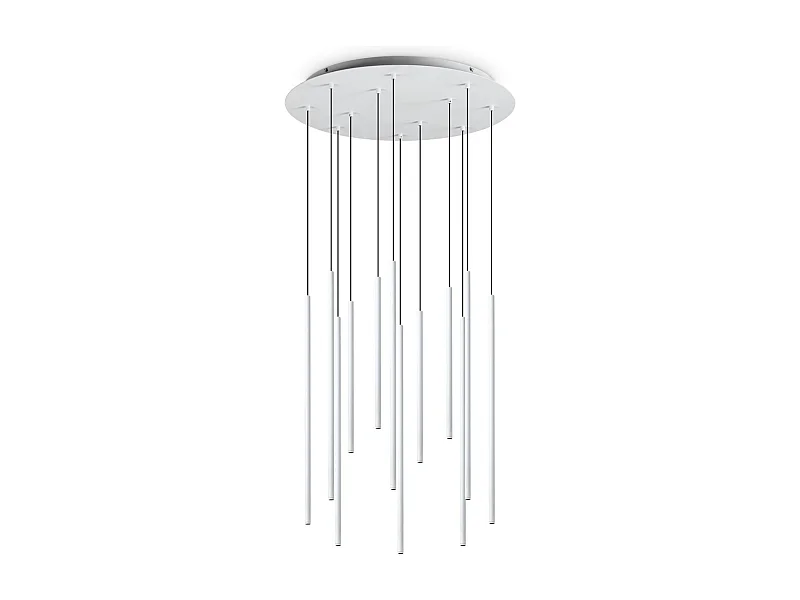 Ideal Lux FILO Plafonnier décoratif à 12 grappes de gouttes Blanc 3000K