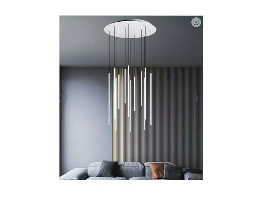 Ideal Lux FILO Dekorative 12-Tropfen-Cluster-Pendel-Deckenleuchte Weiß 3000K