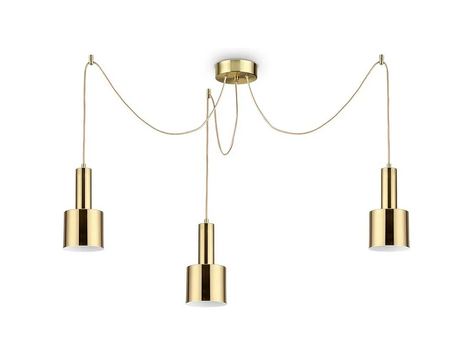 Ideal Lux HOLLY Suspension d'intérieur à 3 lumières en laiton satiné, E27