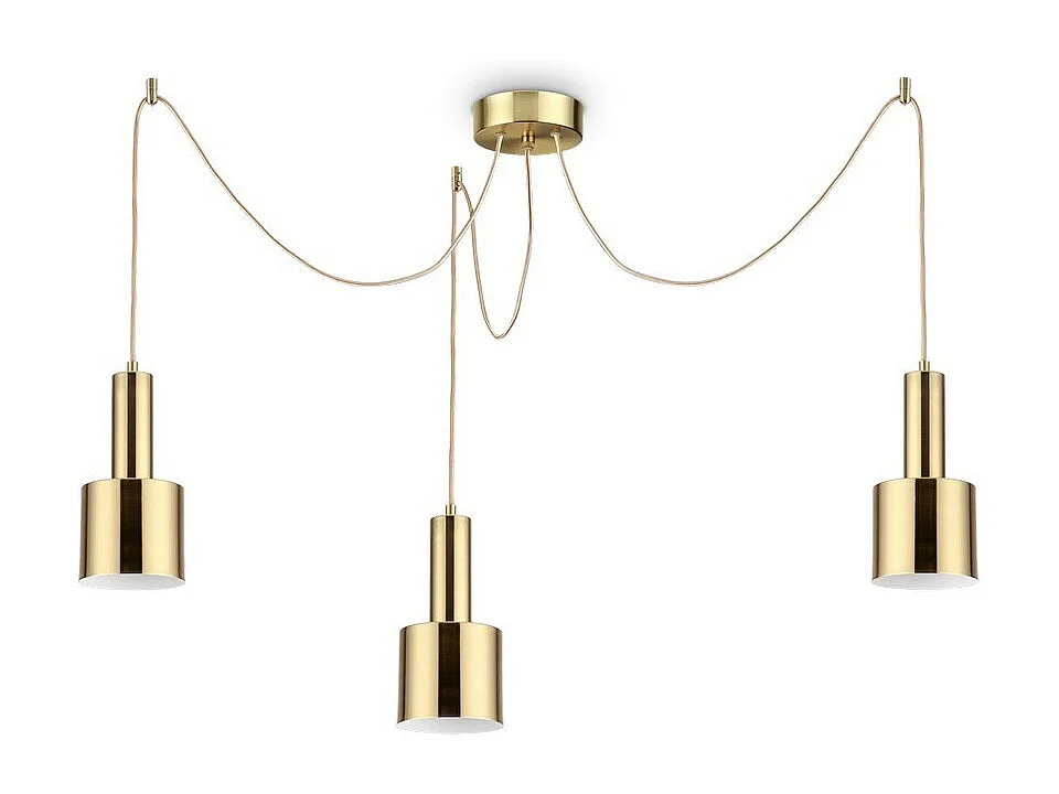 Ideal Lux HOLLY Suspension d'intérieur à 3 lumières en laiton satiné, E27