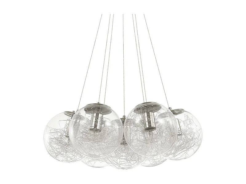 Ideal Lux Mapa - 7 licht Cluster Deckenanhänger Nickel