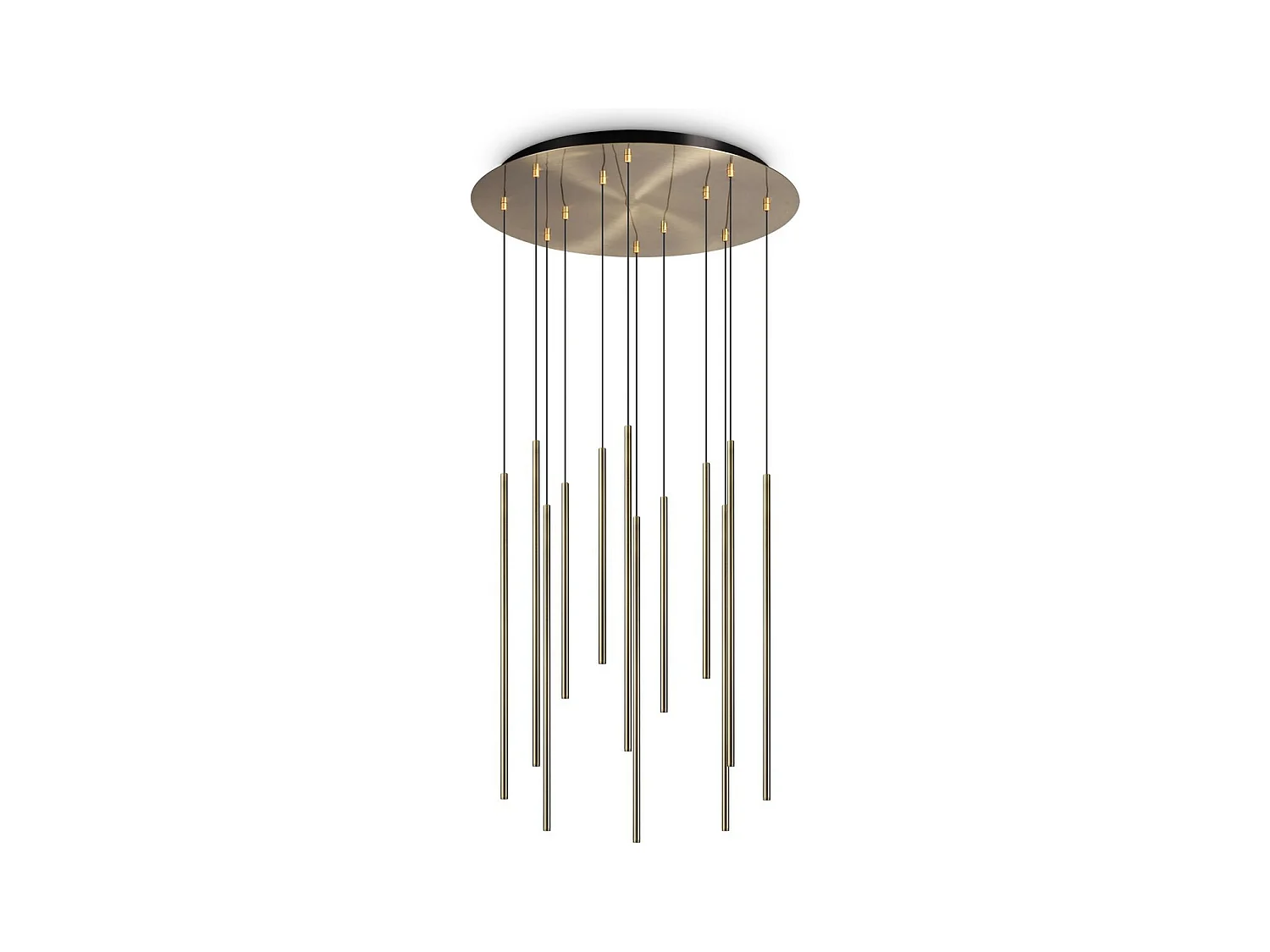 Ideal Lux FILO Plafonnier décoratif à 12 grappes de gouttes en laiton 3000K