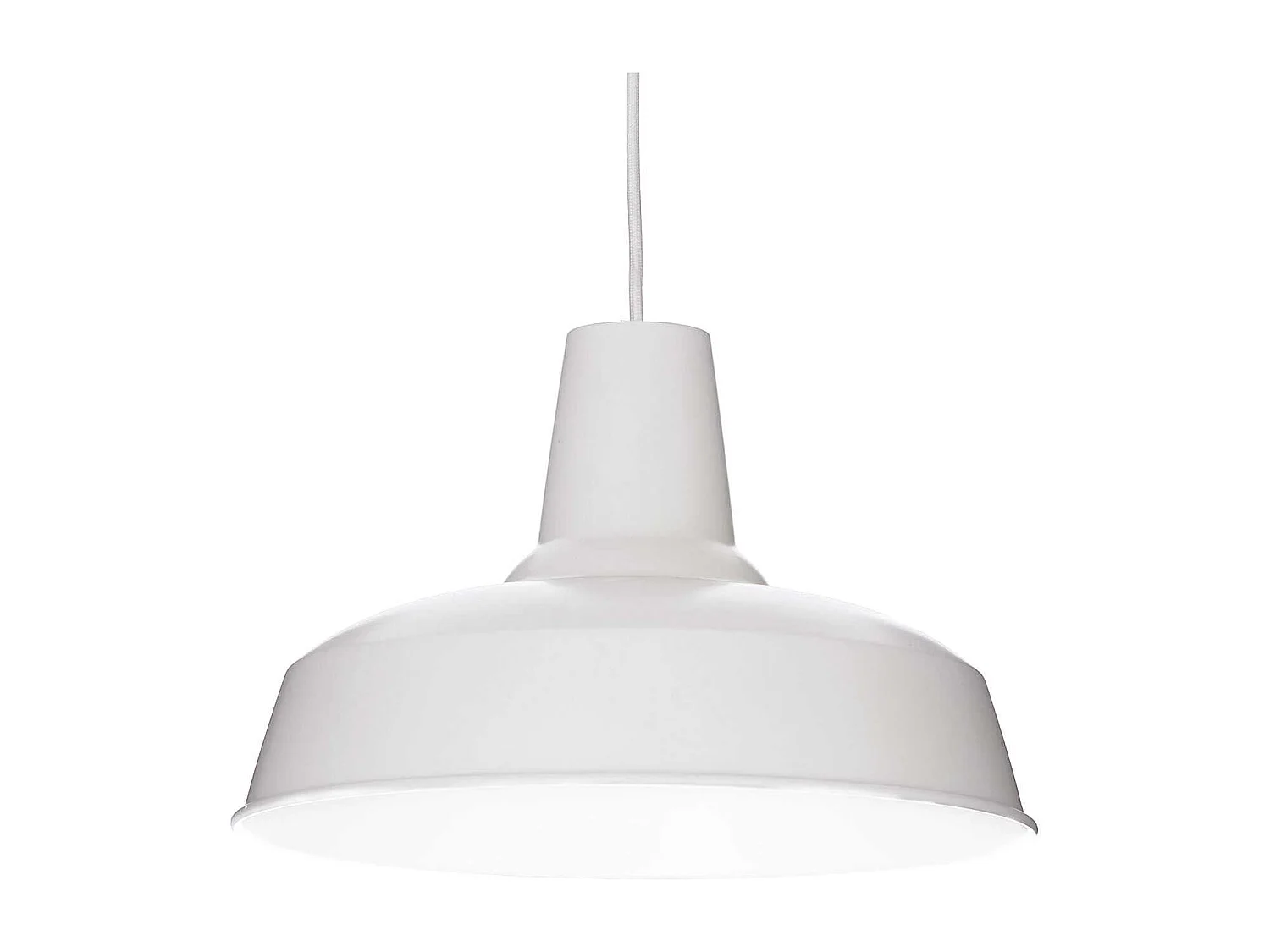 Ideal Lux Moby - 1 licht Dome Deckenanhänger Weiß, E27
