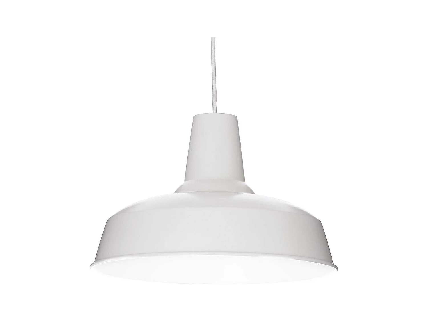 Ideal Lux Moby Luminaire suspendu à 1 ampoule Dome Blanc, E27