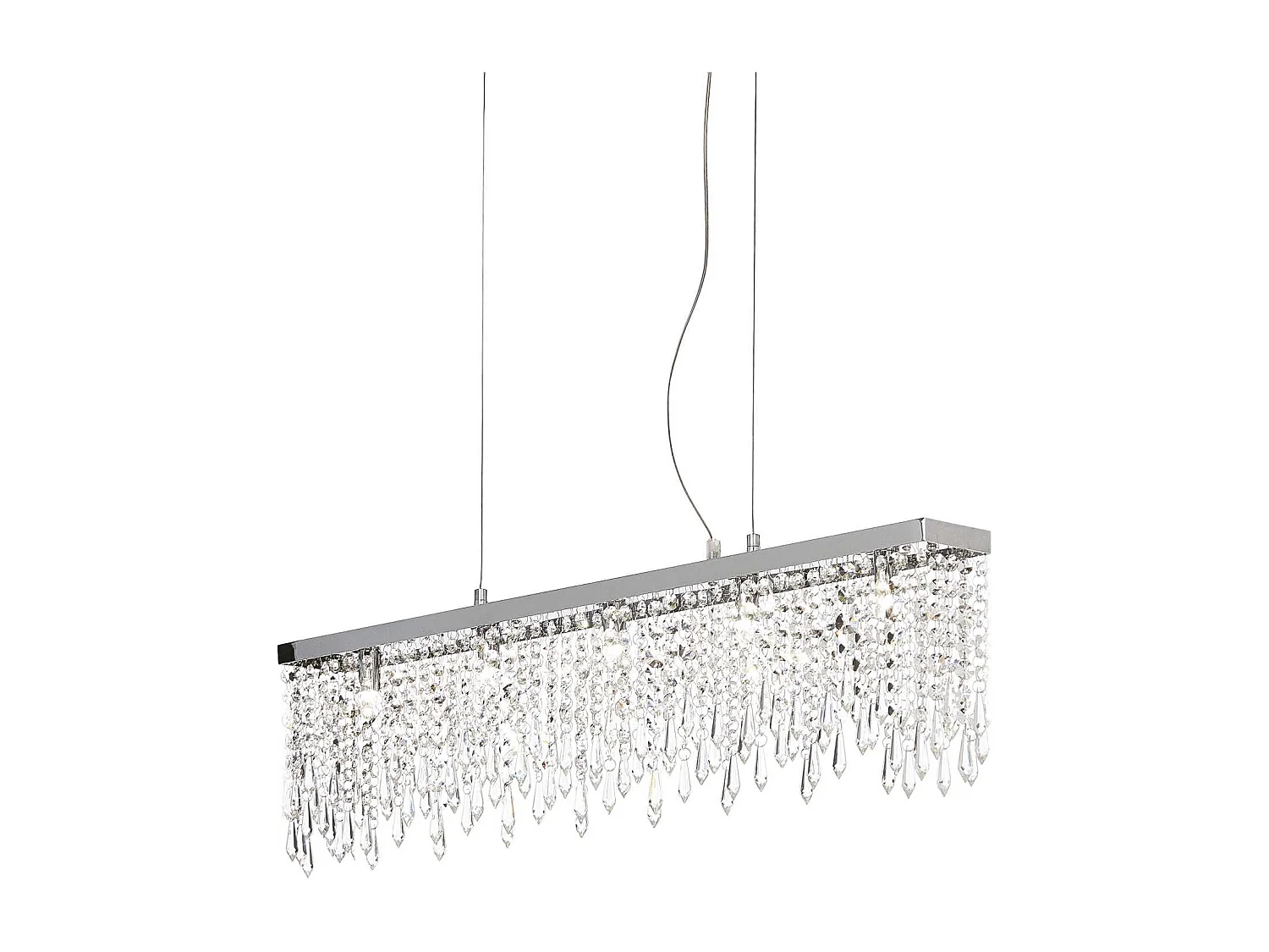 Ideal Lux Giada Clear - Barra a sospensione piccola a 5 luci cromata, G9