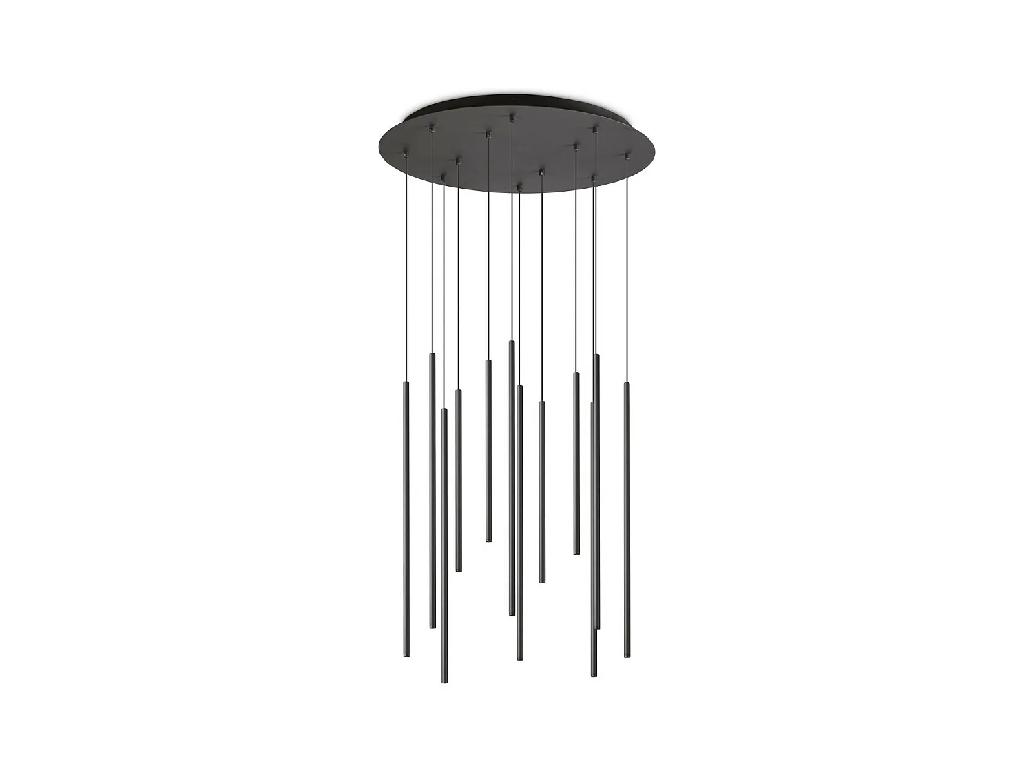 Ideal Lux FILO Plafonnier décoratif à 12 grappes de gouttes noir 3000K