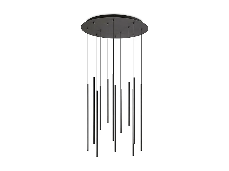 Ideal Lux FILO Dekorative 12-Tropfen-Cluster-Anhänger-Deckenleuchte Schwarz 3000K