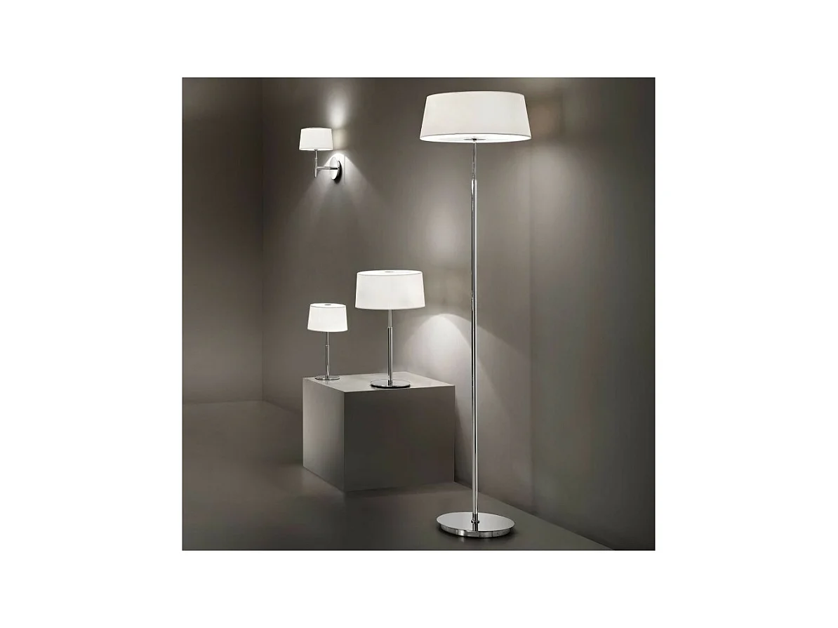 Ideal Lux Hilton - 2 Licht große Tischlampe Weiß, E14