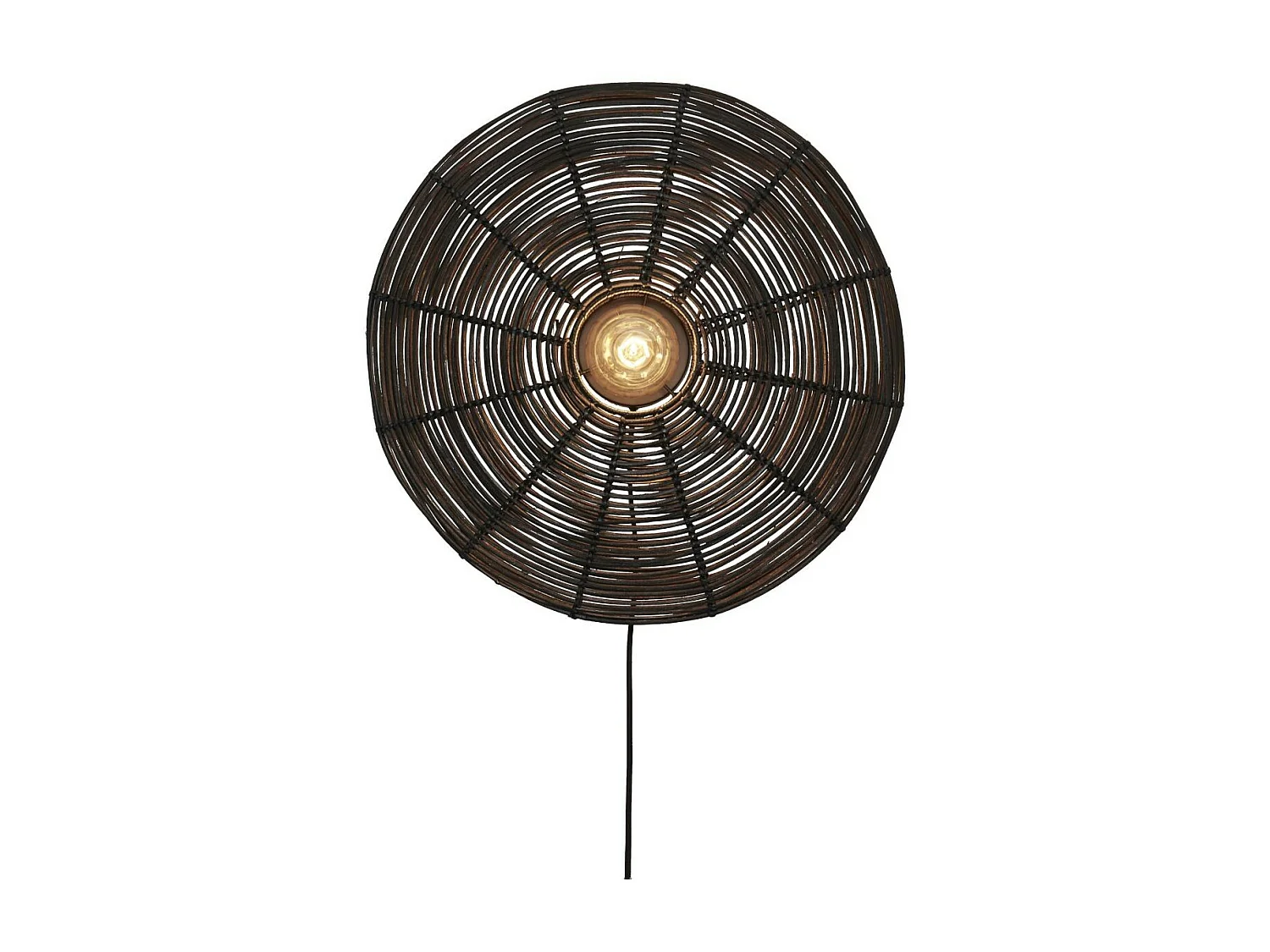Applique en bambou et rotin noir