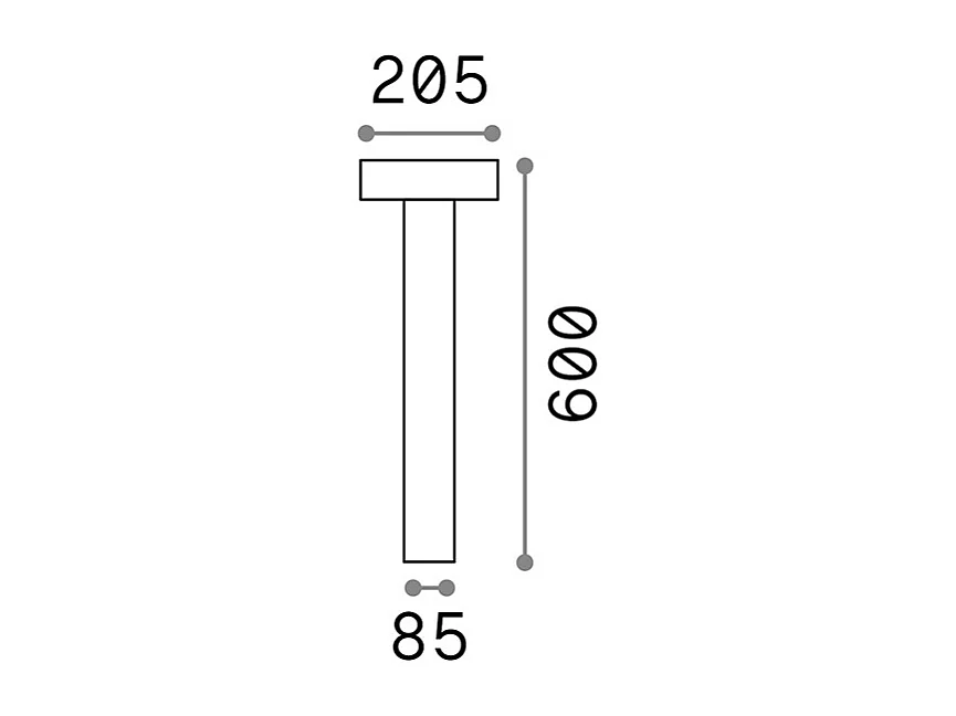 Ideal Lux Tesla Borne d'extérieur à 4 ampoules blanc IP44