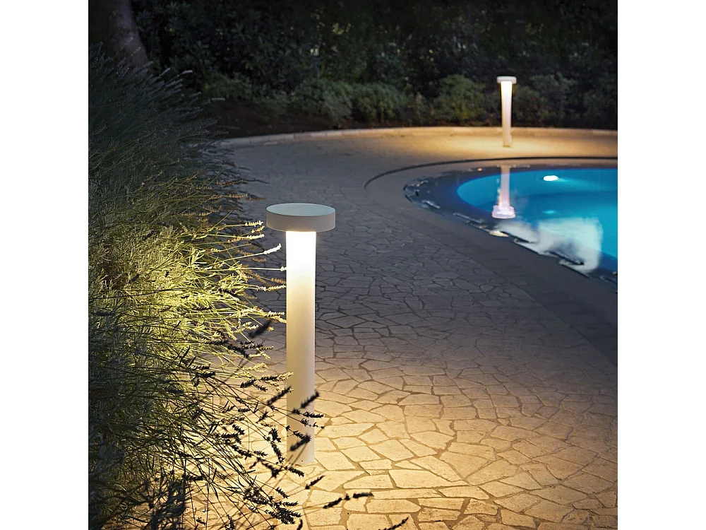 Ideal Lux Tesla Borne d'extérieur à 4 ampoules blanc IP44
