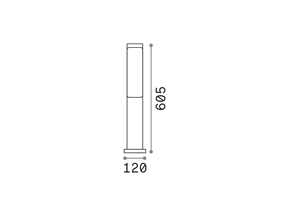Ideal Lux Etere Borne d'extérieur LED 1 lumière anthracite IP44
