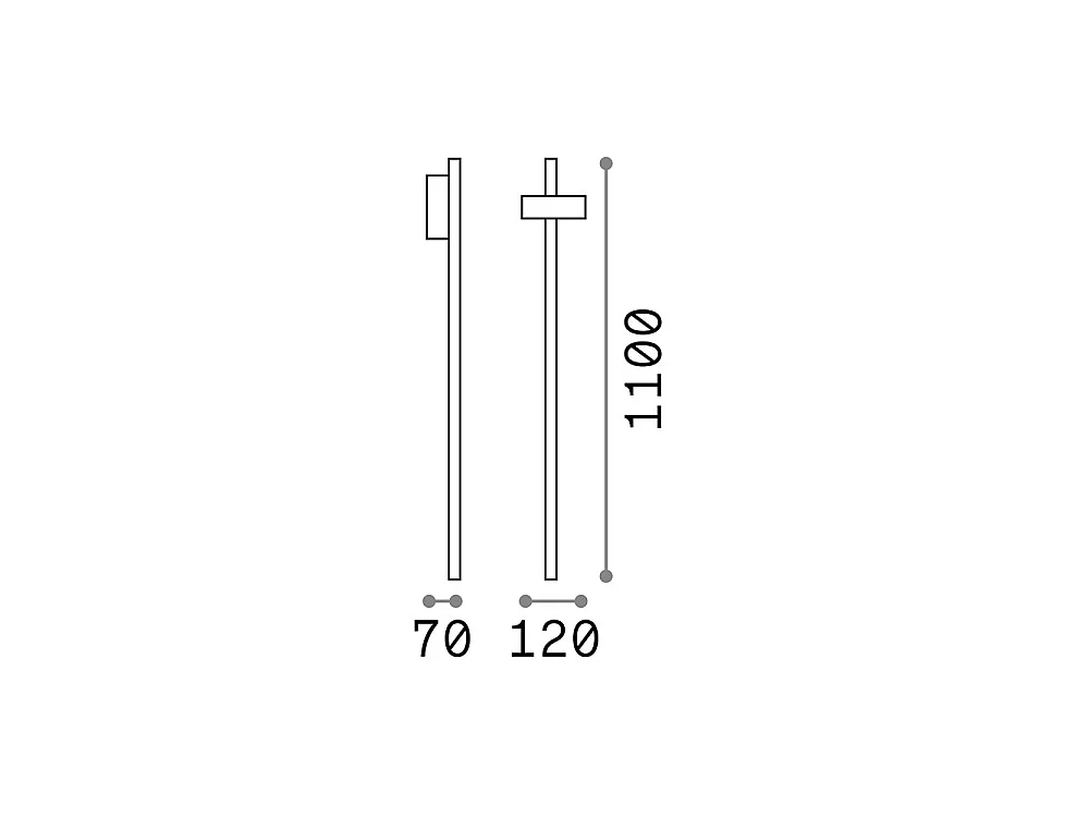Antraciet aluminium vloerlamp/paal met LED-licht