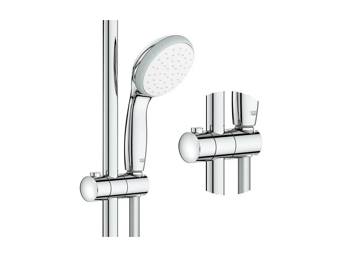 Pack mezclador termostático de ducha GROHE Quickfix Precision Flow con barra de 92 cm