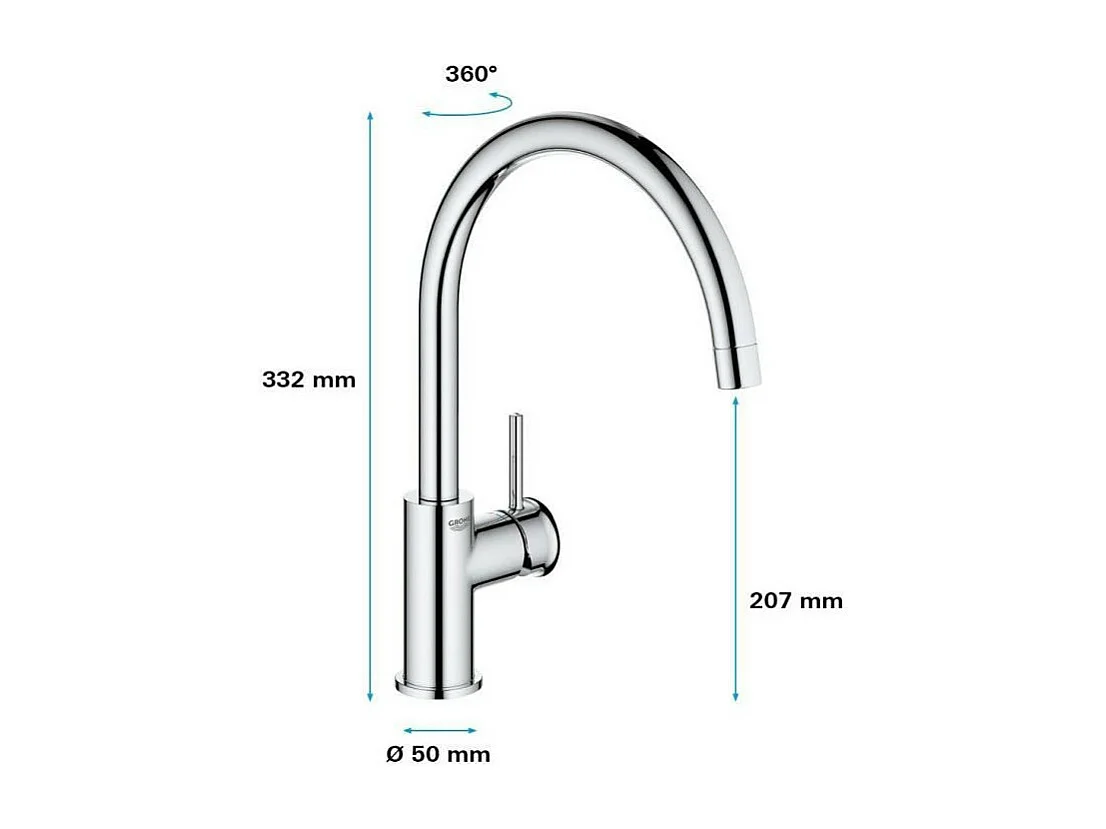 GROHE - Mitigeur monocommande Evier