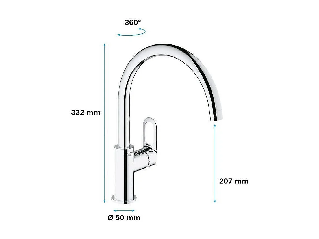 GROHE Start Flow Quickfix Einhebelmischer Spültischbatterie