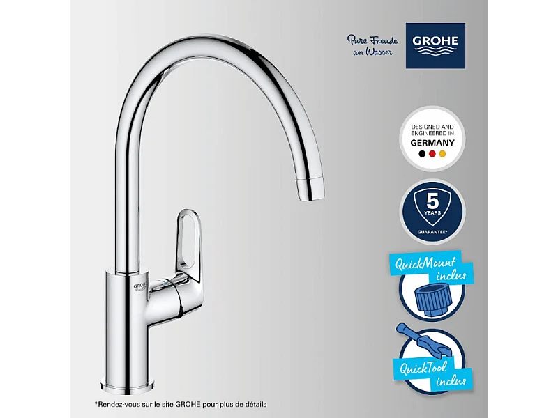 Torneira de cozinha GROHE Start Flow Quickfix Monocomando Misturador de Pia