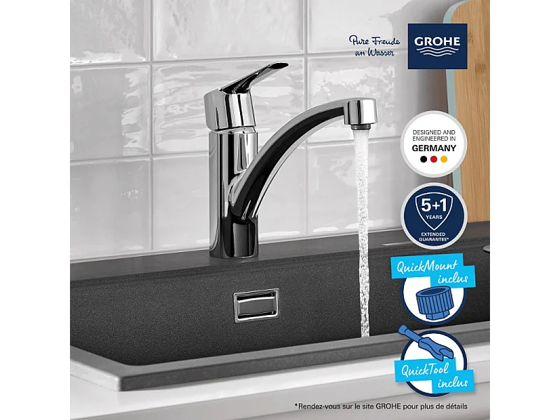 GROHE Start Spültischbatterie Chrom 140° Thermostat