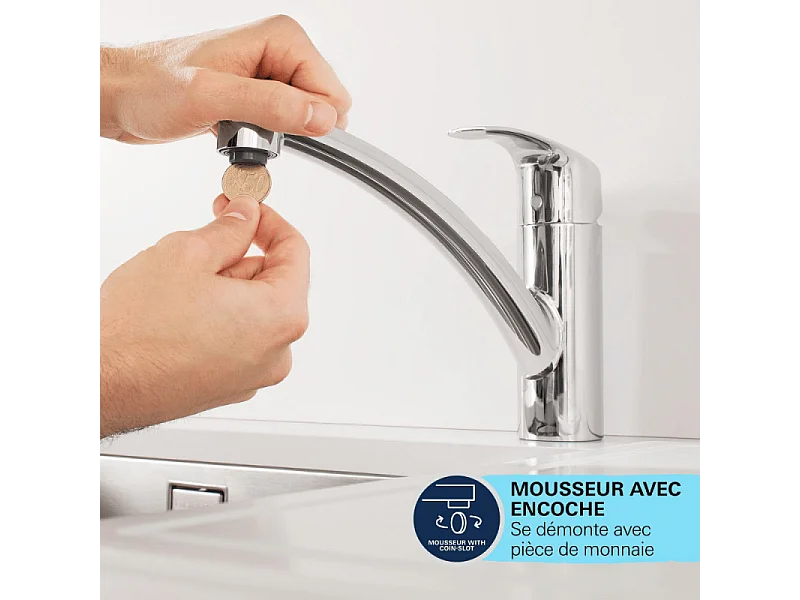 Misturador de Lavatório GROHE Start Cromado 140° Termostático