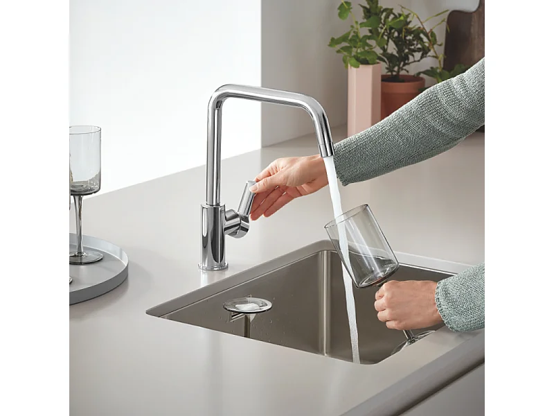 Robinet de cuisine monocommande bec haut GROHE Start 2021 chromé